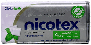 Nicotex 4Mg Mint Plus Flavour Sugar Free Nicotine Gums 30