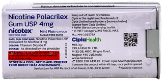 Nicotex 4Mg Mint Plus Flavour Sugar Free Nicotine Gums 30