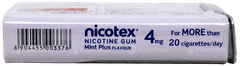Nicotex 4Mg Mint Plus Flavour Sugar Free Nicotine Gums 30