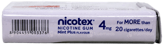 Nicotex 4Mg Mint Plus Flavour Sugar Free Nicotine Gums 30