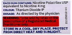 Nicotex 4Mg Mint Plus Flavour Sugar Free Nicotine Gums 30