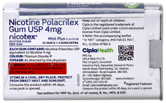 Nicotex 4mg Mint Plus Flavour Sugar Free Nicotine Gums 41 + 3 Extra