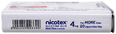 Nicotex 4Mg Mint Plus Flavour Sugar Free Nicotine Gums 41 + 3 Extra