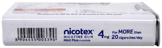 Nicotex 4Mg Mint Plus Flavour Sugar Free Nicotine Gums 41 + 3 Extra