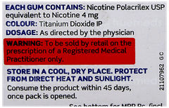 Nicotex 4Mg Mint Plus Flavour Sugar Free Nicotine Gums 41 + 3 Extra