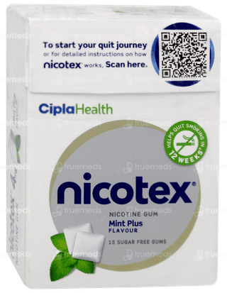 Nicotex 4mg Mint Plus Flavour Sugar Free Nicotine Gums 15