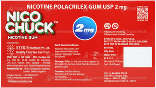 Nico Chuck 2mg Mint Flavour Sugar Free Nicotine Gums 10
