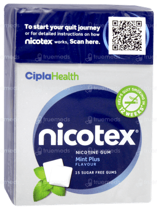 Nicotex 2mg Mint Plus Flavour Sugar Free Nicotine Gums 15