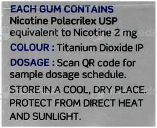 Nicotex 2Mg Mint Plus Flavour Sugar Free Nicotine Gums 15