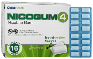 Nicogum 4 Fresh Mint Flavoured Sugar Free Nicotine Gums 16