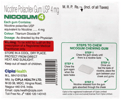 Nicogum 4 Fresh Mint Flavoured Sugar Free Nicotine Gums 16 Nicogum 4 Fresh Mint Flavoured Sugar Free Nicotine Gums 16