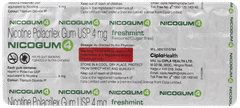 Nicogum 4 Fresh Mint Flavoured Sugar Free Nicotine Gums 16 Nicogum 4 Fresh Mint Flavoured Sugar Free Nicotine Gums 16