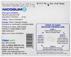 Nicogum 2 Fresh Mint Flavoured Sugar Free Nicotine Gums 16