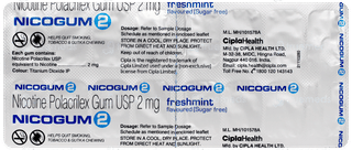 Nicogum 2 Fresh Mint Flavoured Sugar Free Nicotine Gums 16