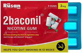 2Baconil 2Mg Icy Mint Sugar Free Nicotine Gums 9