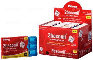 2Baconil 2Mg Icy Mint Sugar Free Nicotine 20 Pack Of 9 Gums