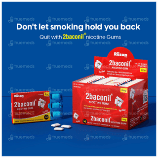 2Baconil 2Mg Icy Mint Sugar Free Nicotine 20 Pack Of 9 Gums