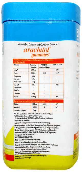 Arachitol Orange Flavour Gummies 30