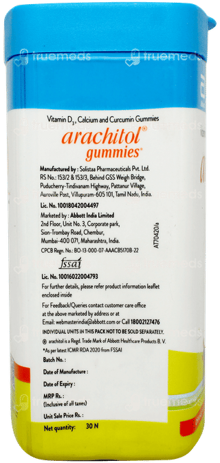 Arachitol Orange Flavour Gummies 30