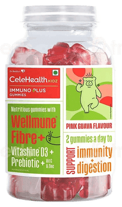 CELEHEALTH KIDZ IMMUNO PLUS PINK GUAVA FLAVOUR GUMMIES 30