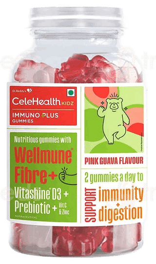 Celehealth Kidz Immuno Plus Pink Guava Flavour Gummies 30