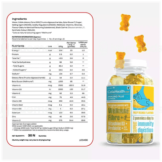 Celehealth Kidz Immuno Plus Pulpy Mango Flavour Gummies 30