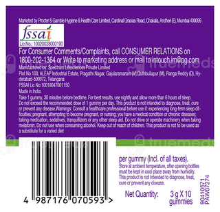 Vicks Zzzquil Natura Strawberry Lavender Flavour Gummies 10