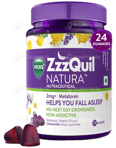 Vicks Zzzquil Natura Strawberry Lavender Flavour Gummies 24