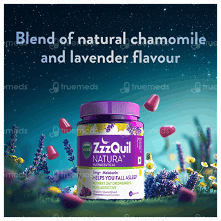 Vicks Zzzquil Natura Strawberry Lavender Flavour Gummies 24