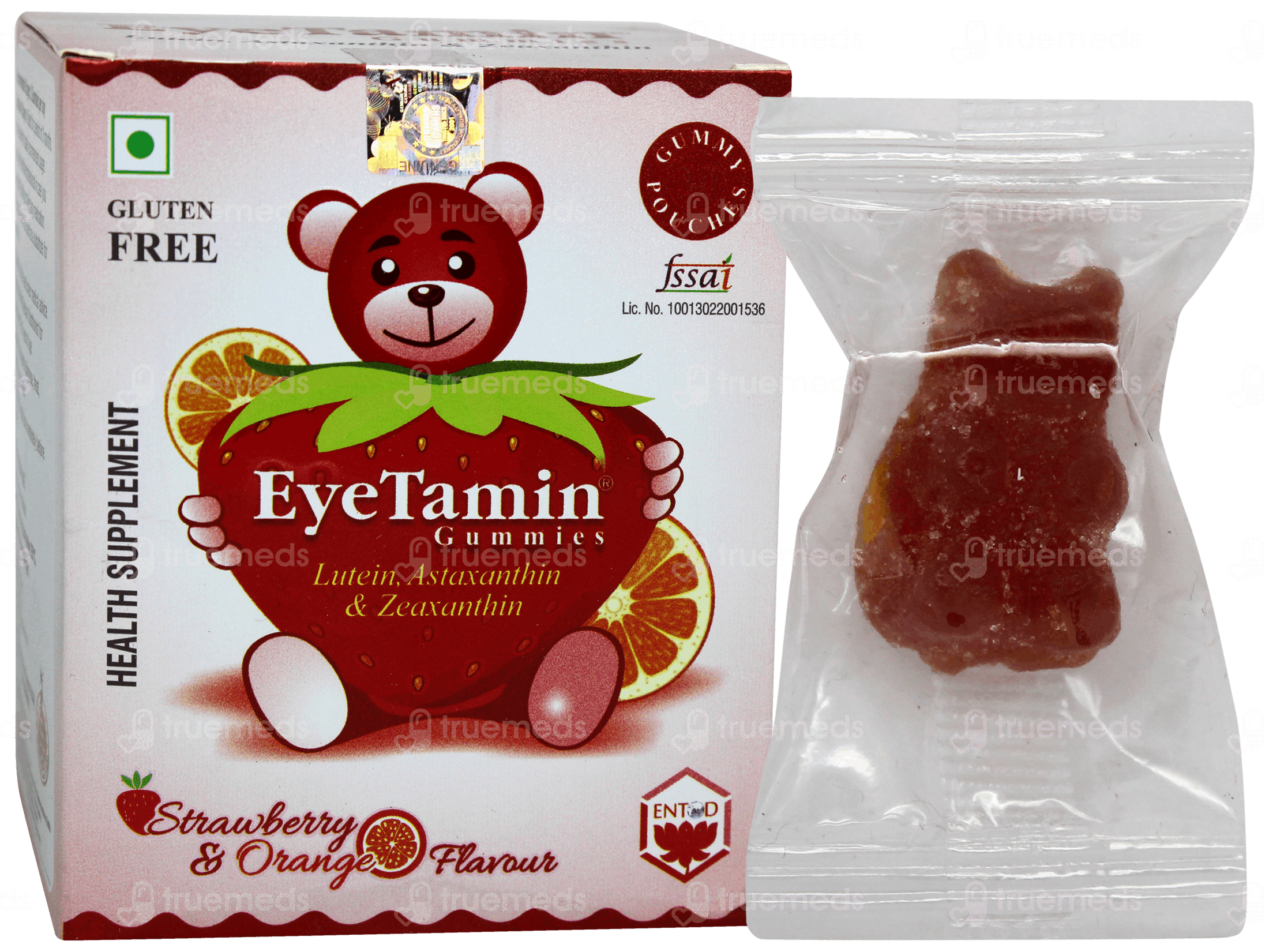 Eyetamin Strawberry & Orange Flavour Gummies 30
