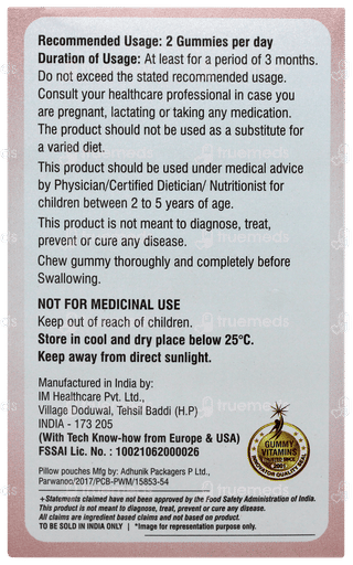 Eyetamin Strawberry & Orange Flavour Gummies 30