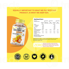 Nutrazee Calcium + D3 Orange Flavour Gummies 45