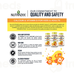 Nutrazee Calcium + D3 Orange Flavour Gummies 45