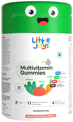 Little Joys Multivitamin 2+ Years Strawberry Flavour No Added Sugar Gummies 30 Little Joys Multivitamin 2+ Years Strawberry Flavour No Added Sugar Gummies 30