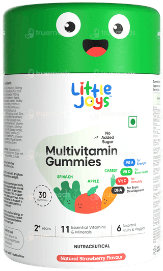 Little Joys Multivitamin 2+ Years Strawberry Flavour No Added Sugar Gummies 30