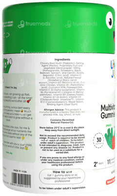 Little Joys Multivitamin 2+ Years Strawberry Flavour No Added Sugar Gummies 30