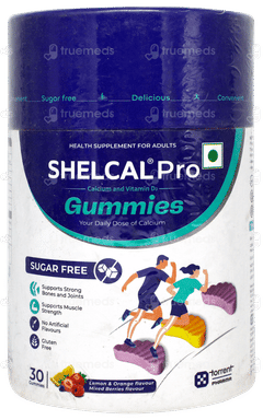 Shelcal Pro Lemon Orange And Mixed Berries Sugar Free Gummies 30 Shelcal Pro Lemon Orange And Mixed Berries Sugar Free Gummies 30
