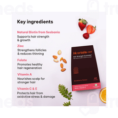 Healthkart Hk Vitals Hair Strength Gummies 60