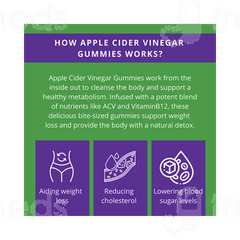 Newtreesun Apple Cider Vinegar Green Apple Flavour Soft Chewable Gummies 30