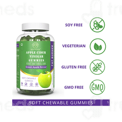 Newtreesun Apple Cider Vinegar Green Apple Flavour Soft Chewable Gummies 30