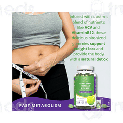 Newtreesun Apple Cider Vinegar Green Apple Flavour Soft Chewable Gummies 30