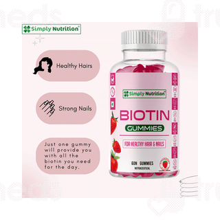 Simply Nutrition Biotin Strawberry Flavour Gummies 60