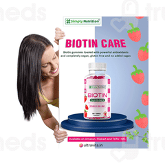 Simply Nutrition Biotin Strawberry Flavour Gummies 60