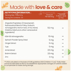 Zingavita Kids Chawanprash Natural Flavour With Honey Zero Added Sugar Gummies 30