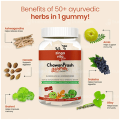 Zingavita Kids Chawanprash Natural Flavour With Honey Zero Added Sugar Gummies 30