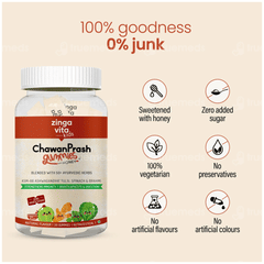 Zingavita Kids Chawanprash Natural Flavour With Honey Zero Added Sugar Gummies 30