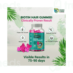Lakshmi Krishna Asthira Ayurvedic Biotin Hair Strawberry Gummies 30