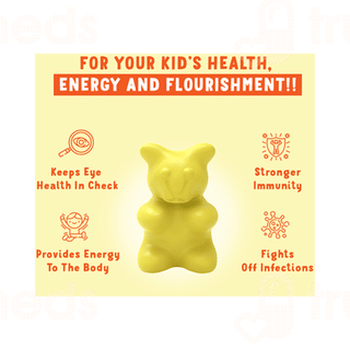 Power Gummies Junior Health Supplement For Ages 4 To 15 Years Mango Flavour Gummies 30