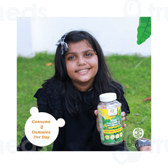 Qaadu Kids Calcium & Vitamin D Mango & Strawberry Flavour Gummies 60