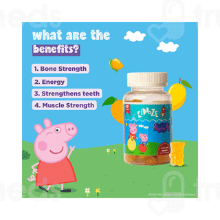 Kiddoze Peepa Pig Calcium Mango Gummies 60